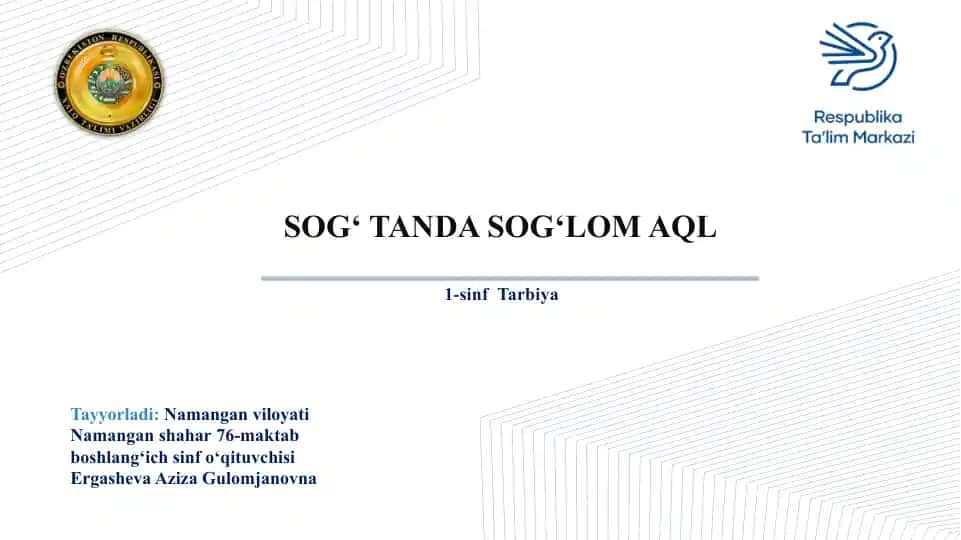 SOG‘ TANDA SOG‘LOM AQL
