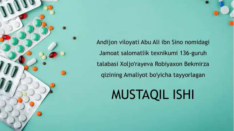 Qattiq dori shakllari
