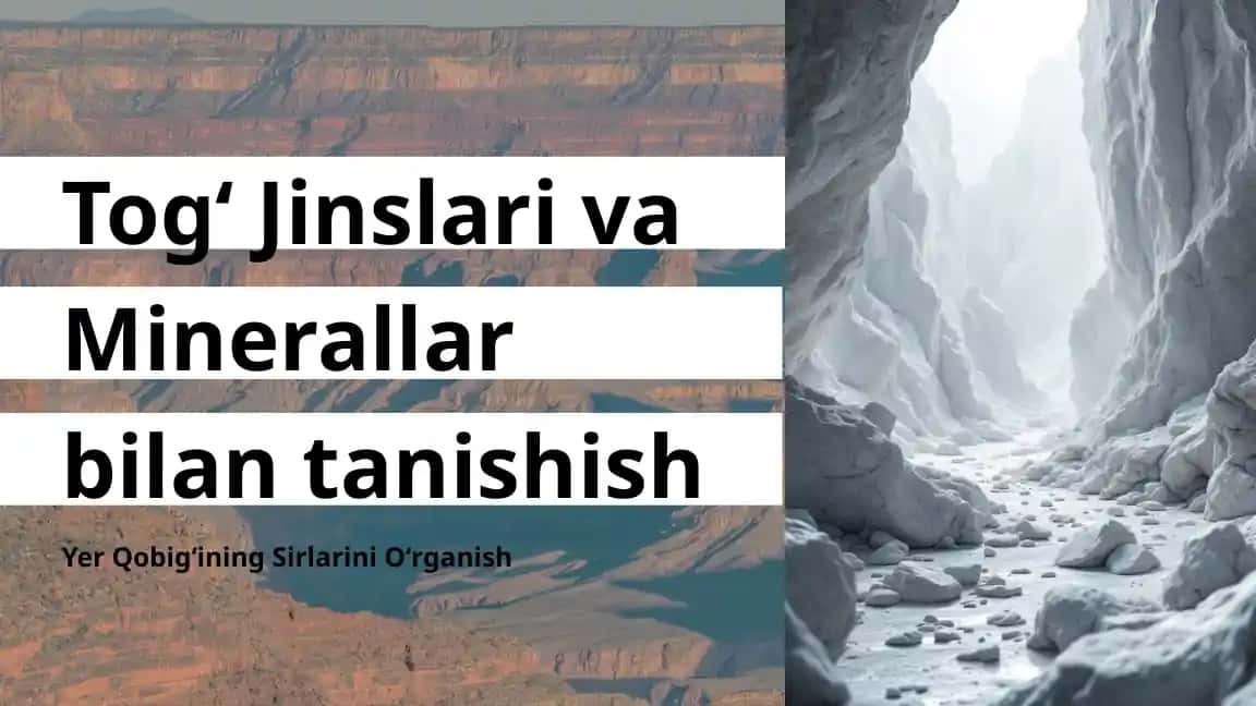 Togʻ Jinslari va Minerallar bilan tanishish
