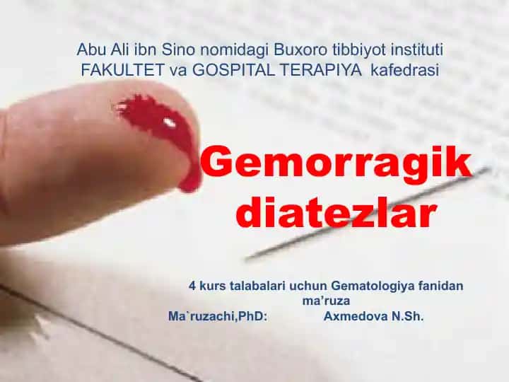 Gemorragikdiatezlar