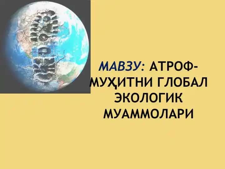 Атроф-муҳитни глобал экологик муаммолари