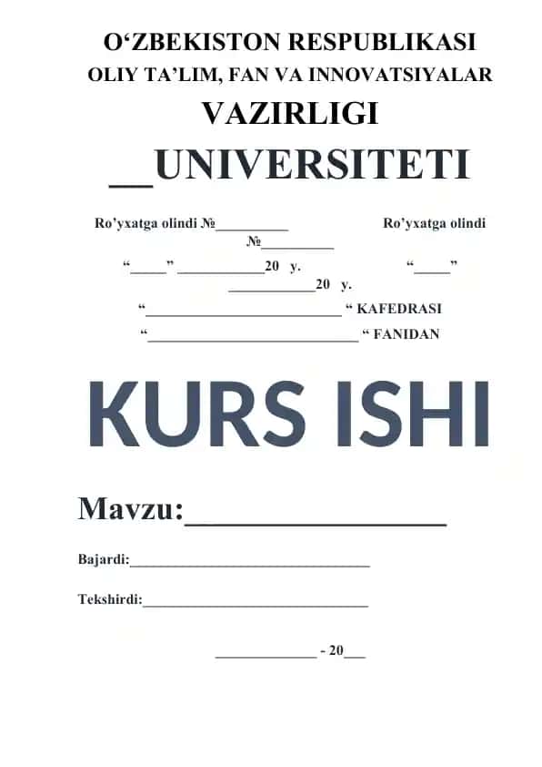 Kurs ishi - O'quvchilar bilimini tekshirishda reyting tizimi