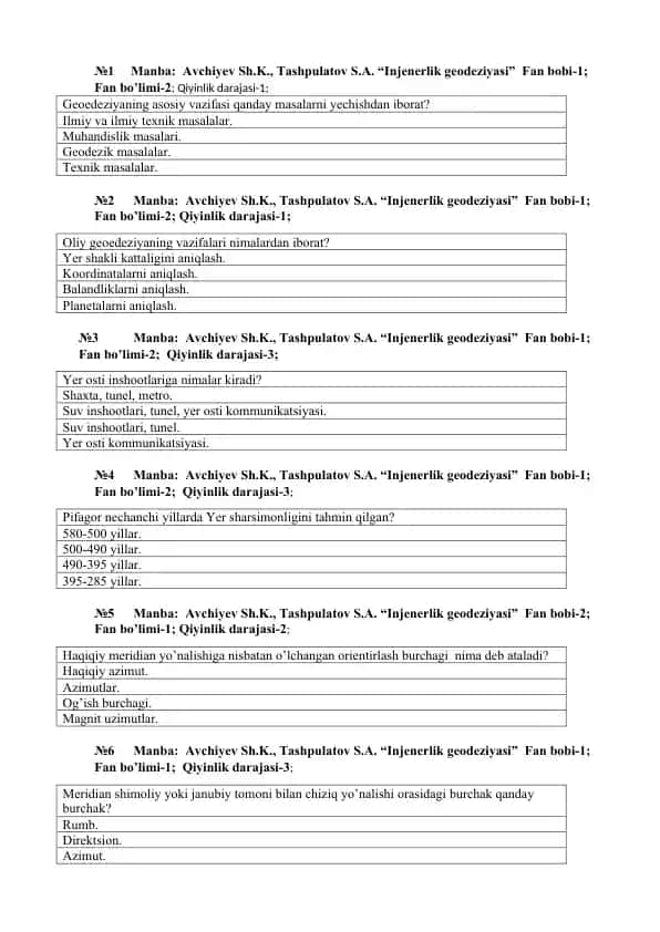 Injenerlik geodeziyasi