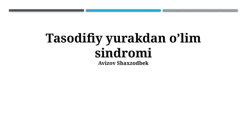 Tasodifiy yurakdan oʼlim sindromi