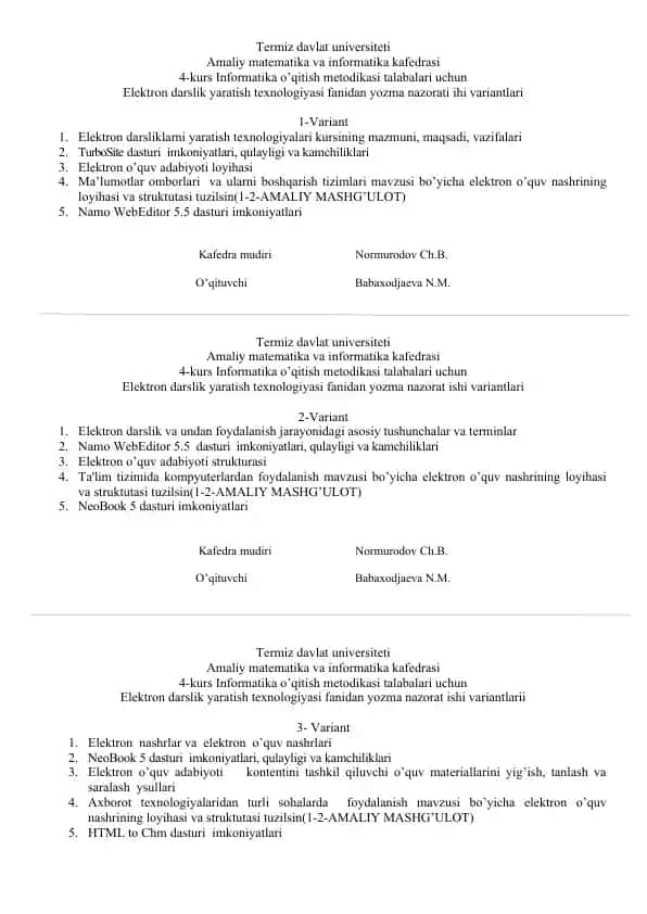 Elektron darslik yaratish texnologiyasi