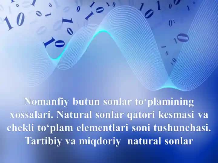 Nomanfiy butun sonlar to‘plamining xossalari