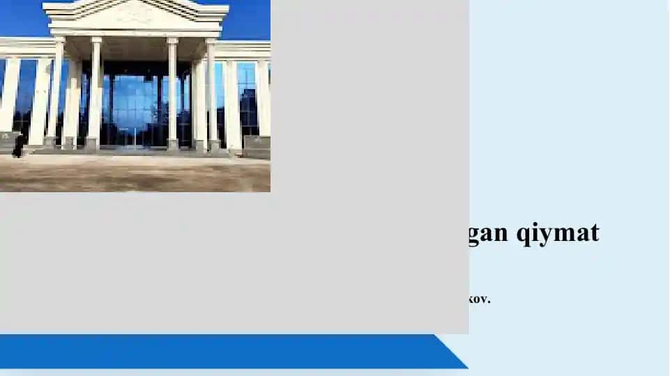 Qo’shilgan qiymat solig’i