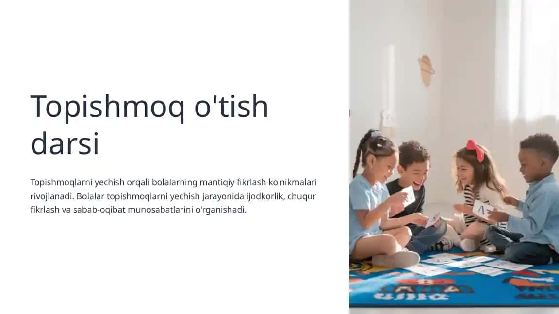 Topishmoq o'tish darsi