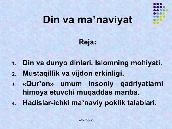 Din va ma’naviyat