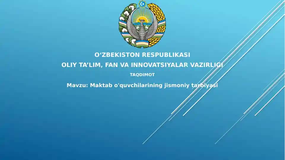 Maktab o'quvchilarining jismoniy tarbiyasi