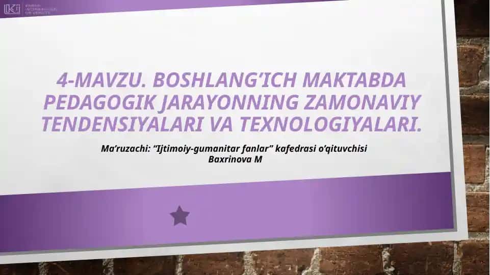 Ta'limning zamonaviy texnologiyalari