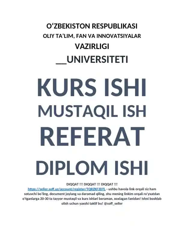 Kasbiy layoqatni aniqlovchi testlar (referat)