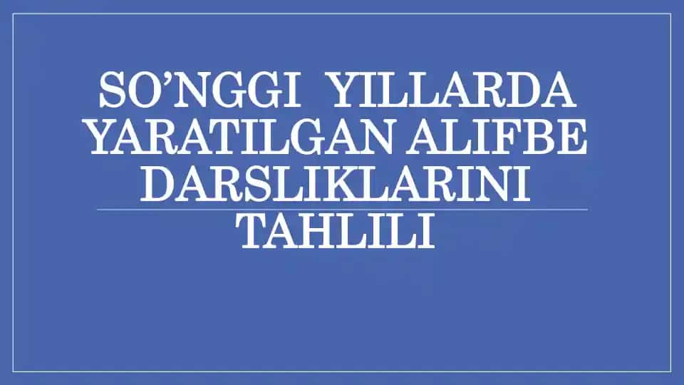 Alifbe Darsliklari