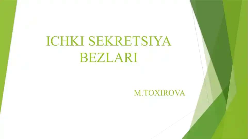 ICHKI SEKRETSIYA BEZLARI