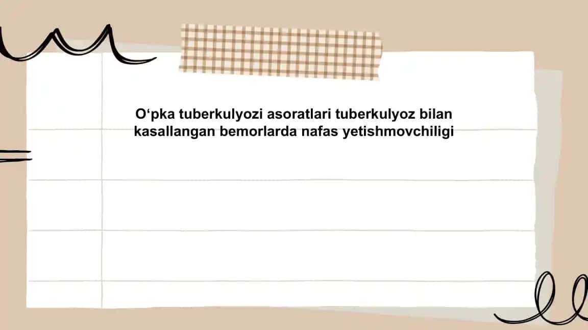 Oʻpka tuberkulyozi asoratlari
