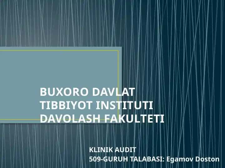 KLINIK AUDIT
