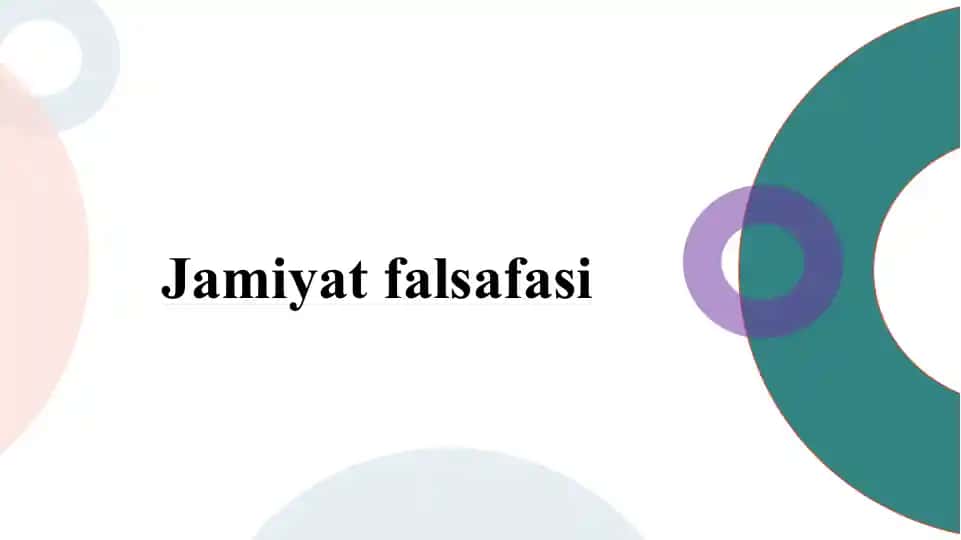 Jamiyat falsafasi