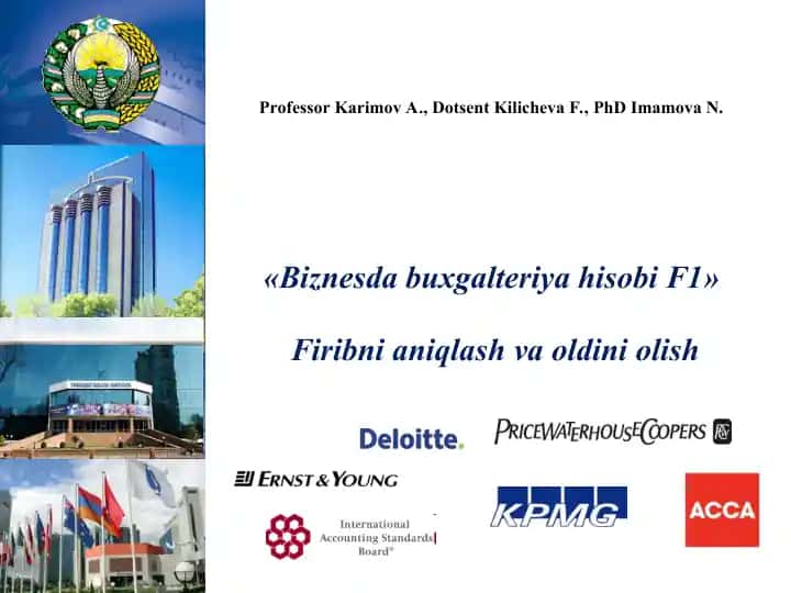 Biznesda buxgalteriya hisobi F1