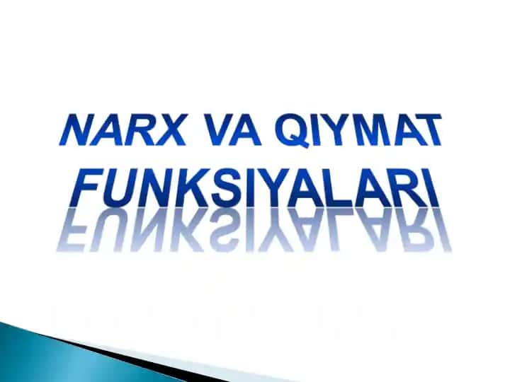 Narxning tushunilishi va tavsifi