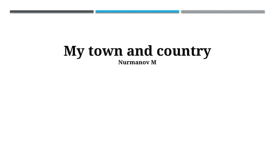 My town and country