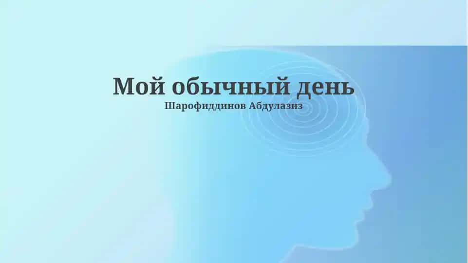 Мой обычный день
