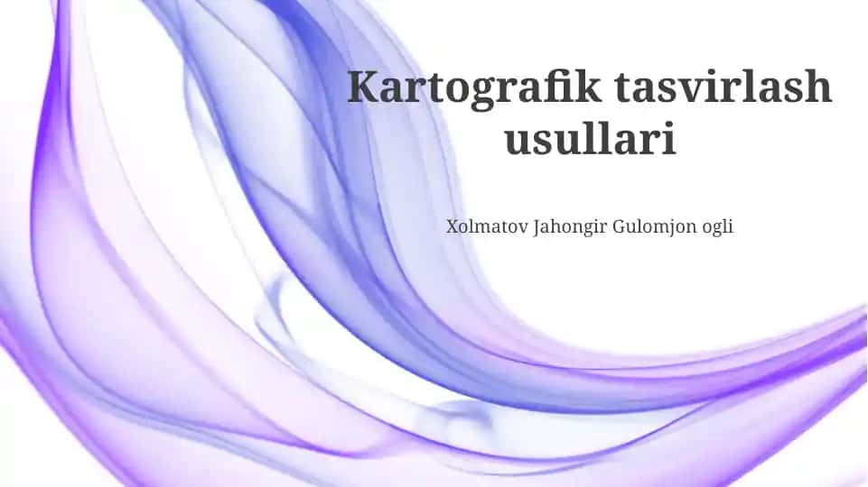 Kartografik tasvirlash usullari
