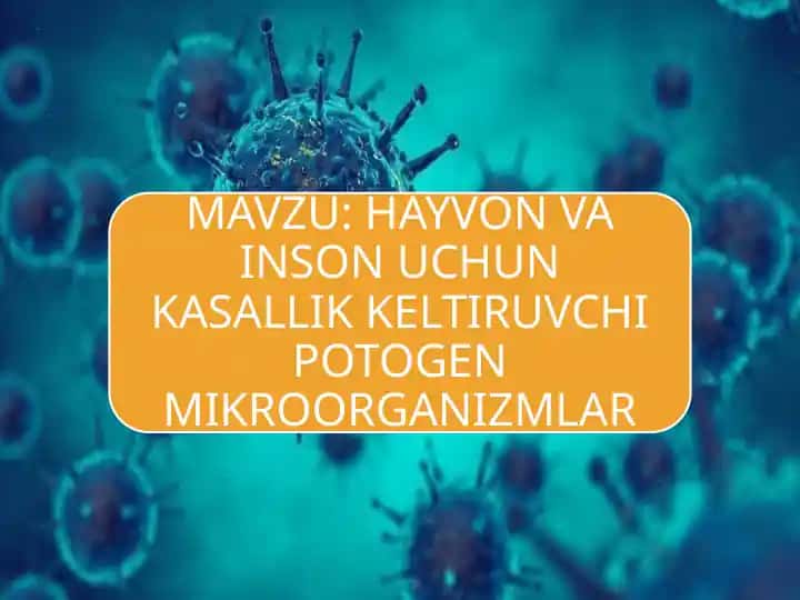 Patogen mikroorganizmlar haqida umumiy tushuncha
