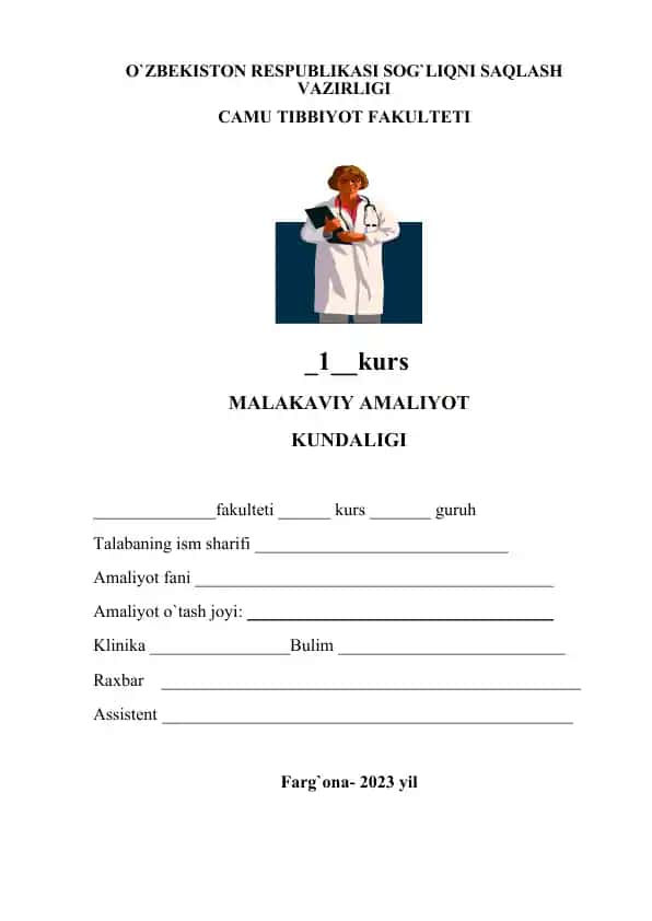 Tibbiyot kasbiga kirish moduli