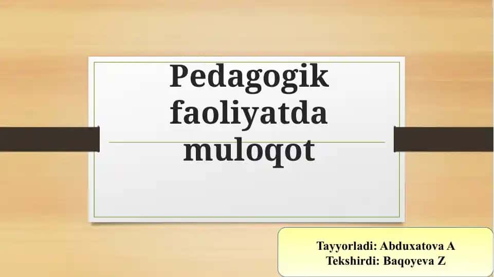 Pedagogik muloqot