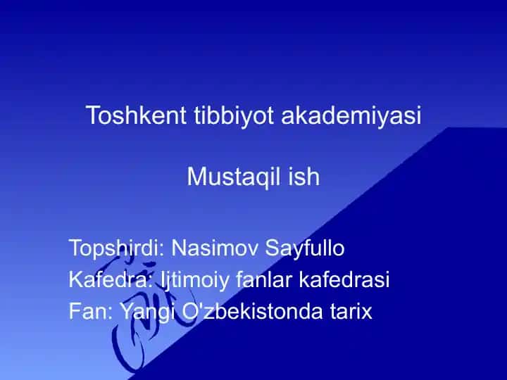 O'zbekiston axborot soxasida isloxot qilish
