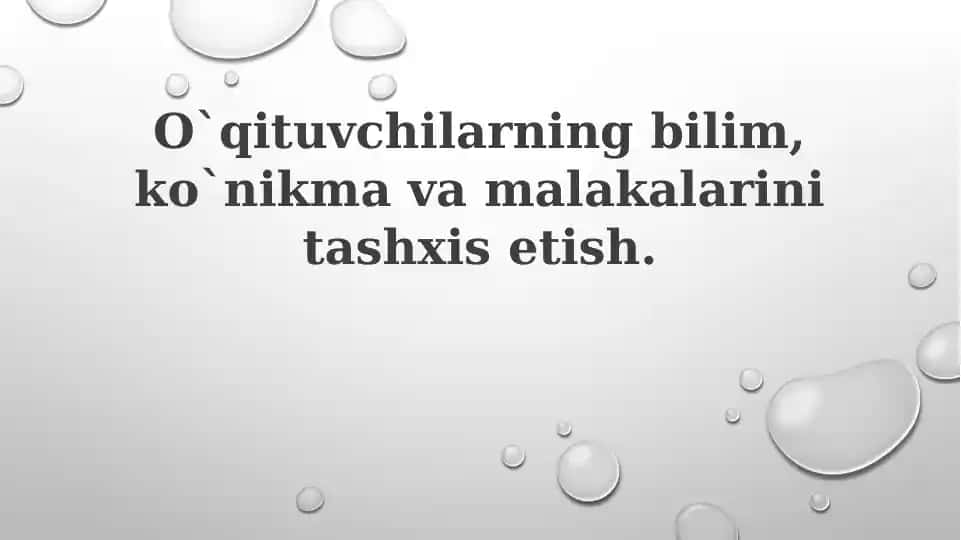 O'qituvchilarning bilim, ko'nik va malakalari