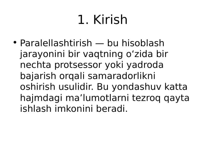 Paralel Hisoblash