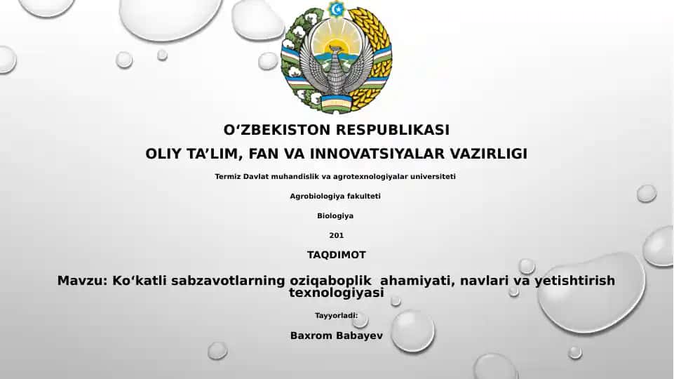 Bargli sabzavotlar