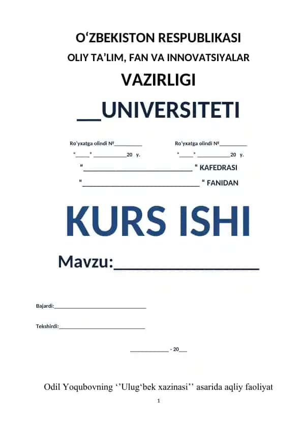 Fe’l so‘z turkumi va uning ma'noviy imkoniyatlari haqida kurs ishi