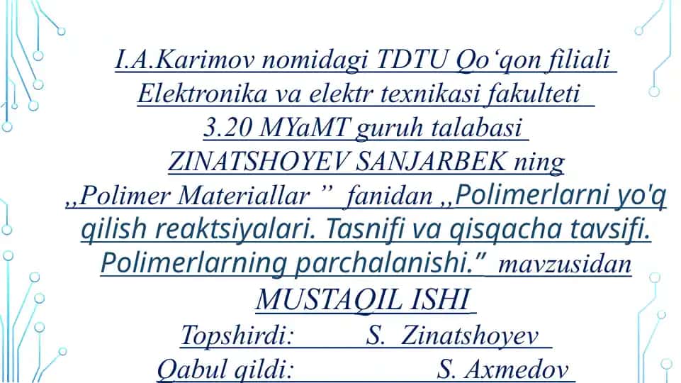 Polimer Materiallar
