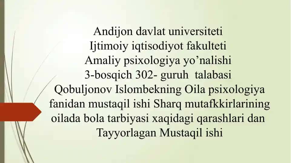 Ijtimoiy iqtisodiyot fakulteti Amaliy Psixologiya yo’nalishi