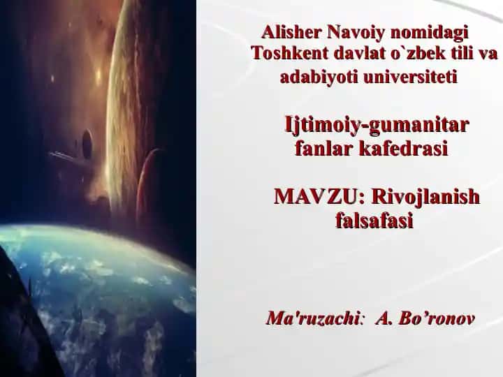 Rivojlanish falsafasi
