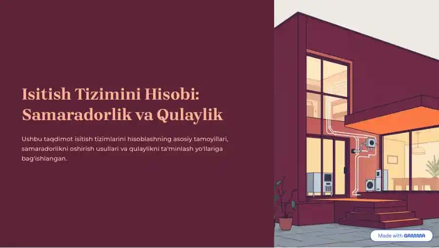 Isitish Tizimini Hisobi