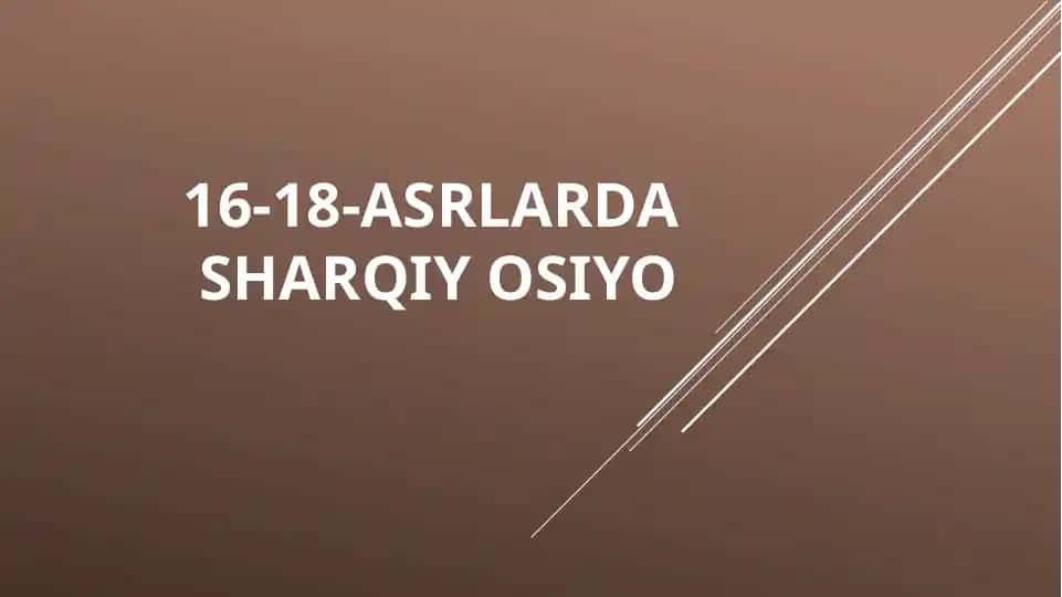 XVI asrda Sharqiy Osiyo