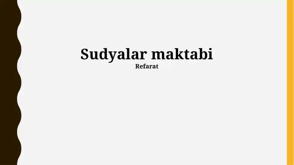 Sudyalar maktabi