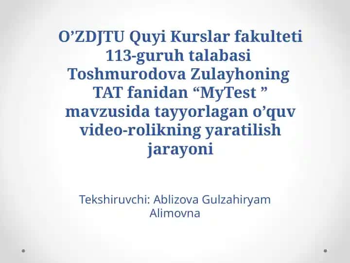 MyTest dasturi