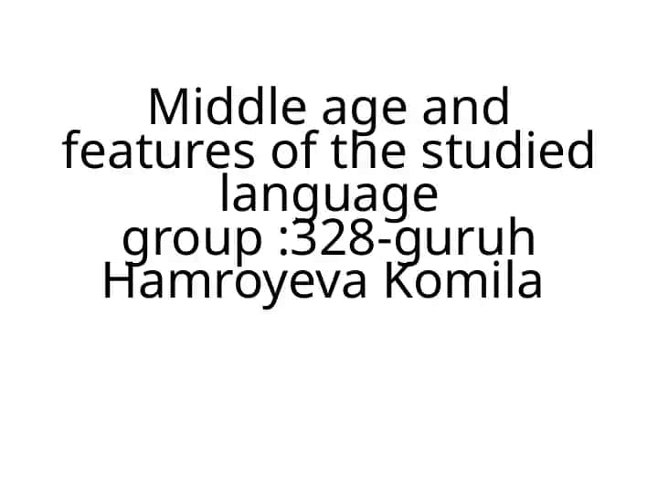 Middle Adulthood