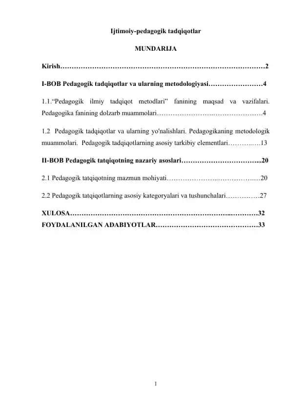 Ijtimoiy-pedagogik tadqiqotlar