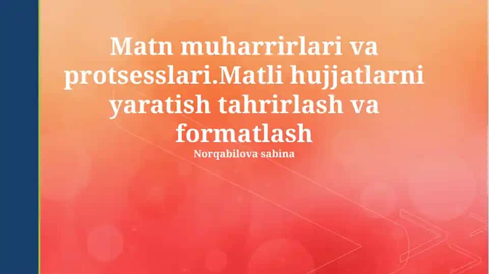Matn muharrirlari va protsesslari