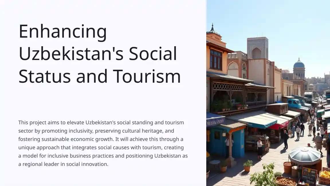 Enhancing Uzbekistan's Social Status and Tourism: Inclusive Heritage Project at El-Emir Hotel