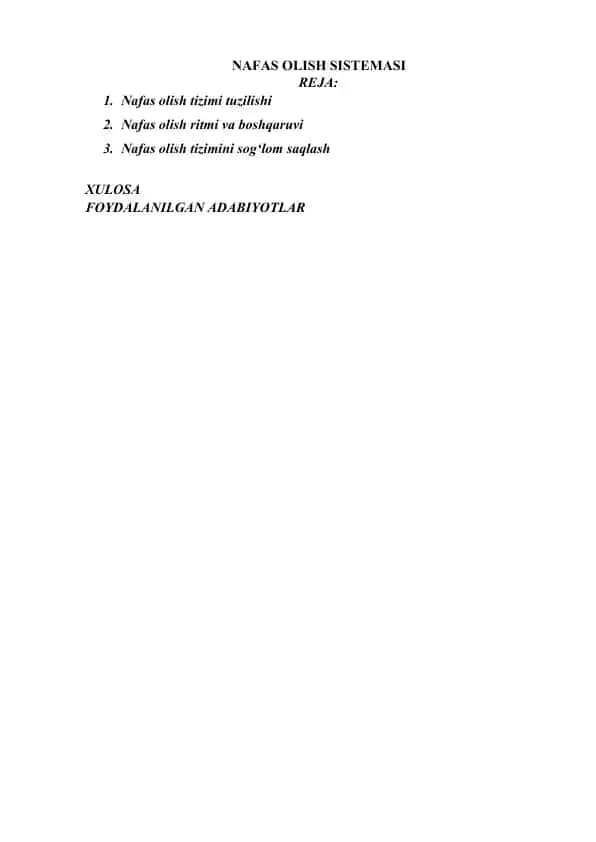 NAFAS OLISH SISTEMASI
