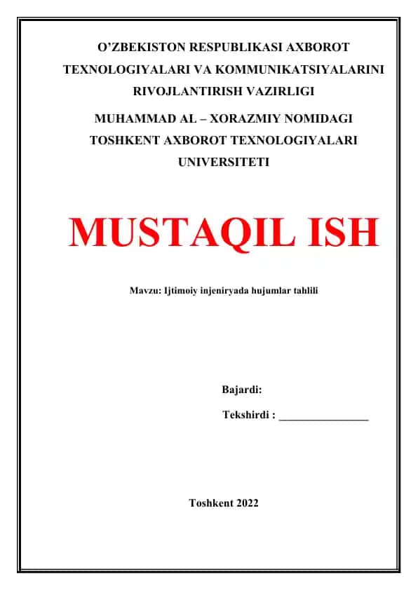 Ijtimoiy injeniryada hujumlar tahlili