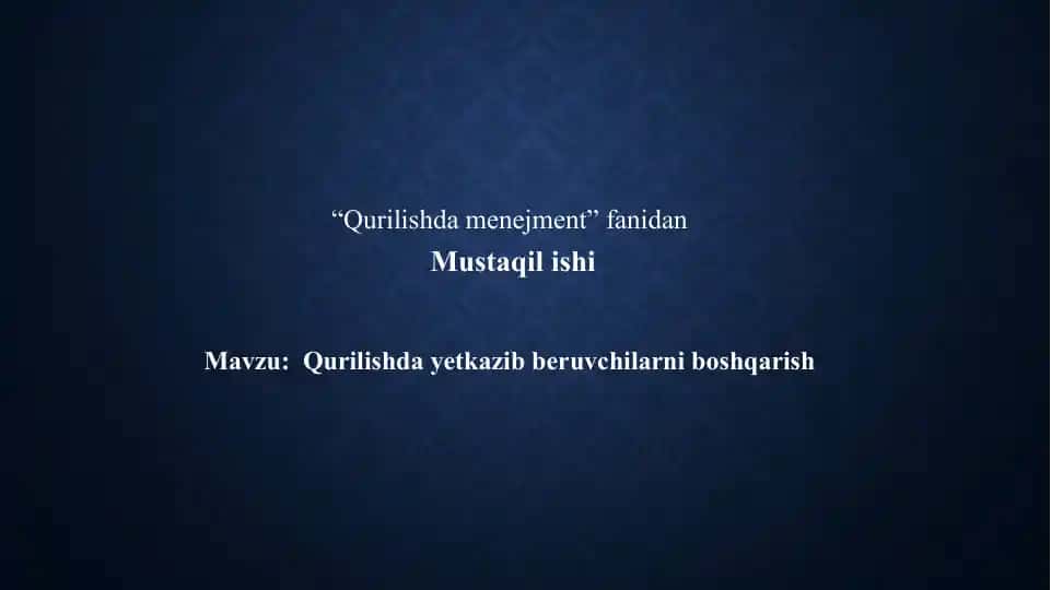 Qurilishdamenejment