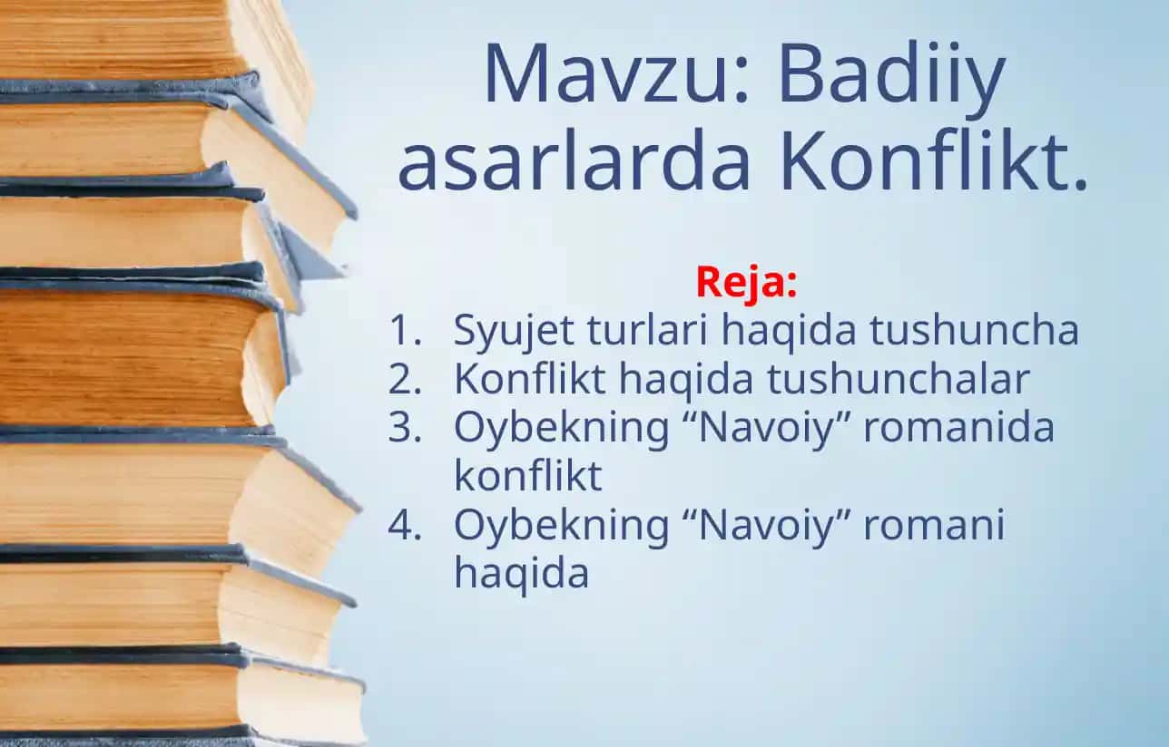 Badiiy asarlarda Konflikt.