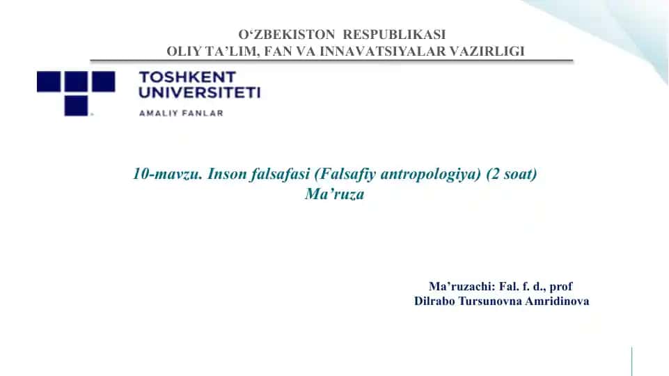 Insonfalsafasi(Falsafiyantropologiya)